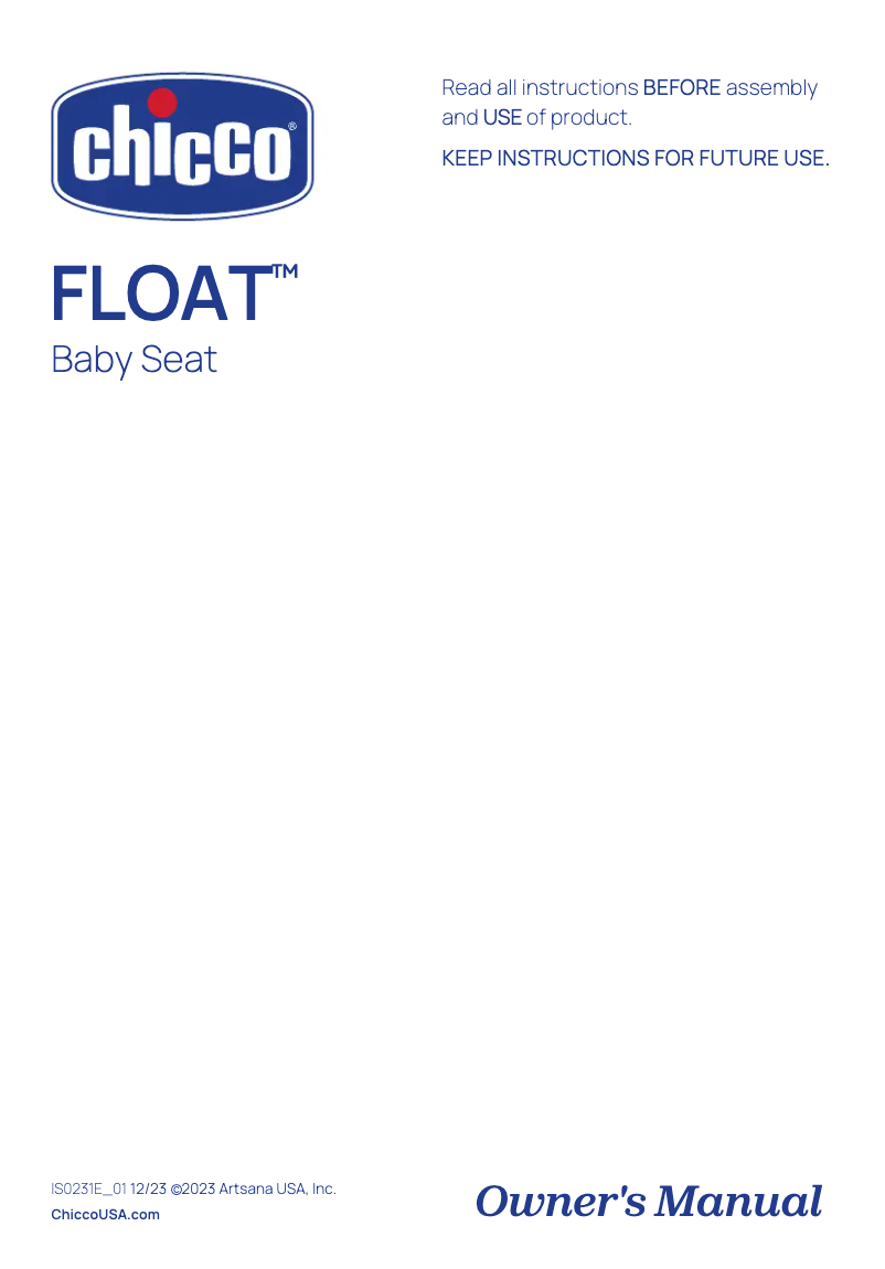 Image de la première page du manuel de l'appareil Float