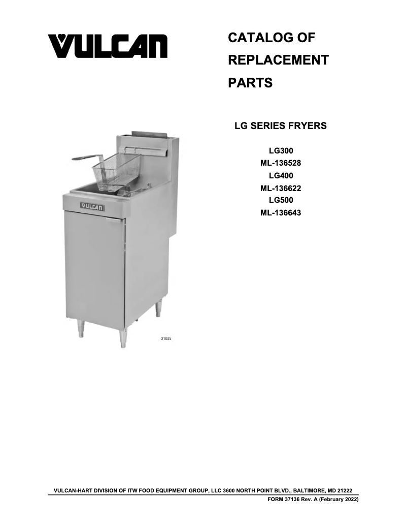 Page n°1 - Catalogue Vulcan LG400