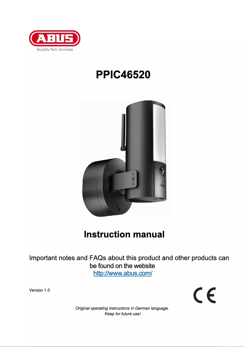 Page n°1 - Manuel utilisateur Abus PPIC46520