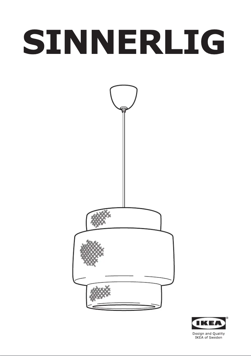 Page 1 de la notice Instructions / montage Ikea SINNERLIG