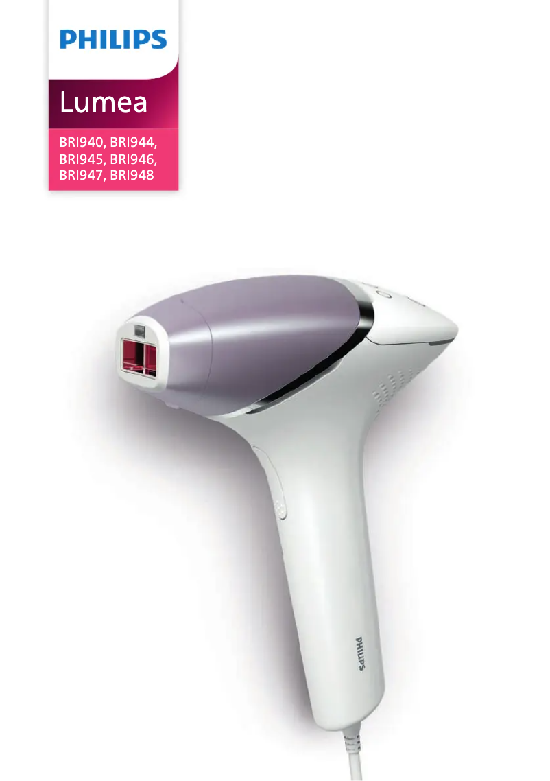 Page n°1 - Manuel utilisateur Philips Lumea BRI946