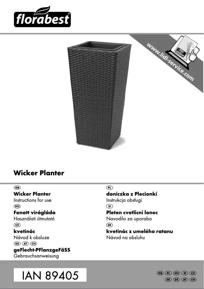 Page 1 de la notice Manuel utilisateur Florabest GP-1790