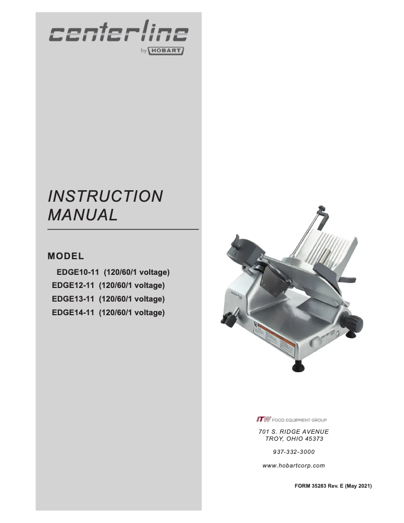 Page n°1 - Manuel utilisateur Centerline EDGE13