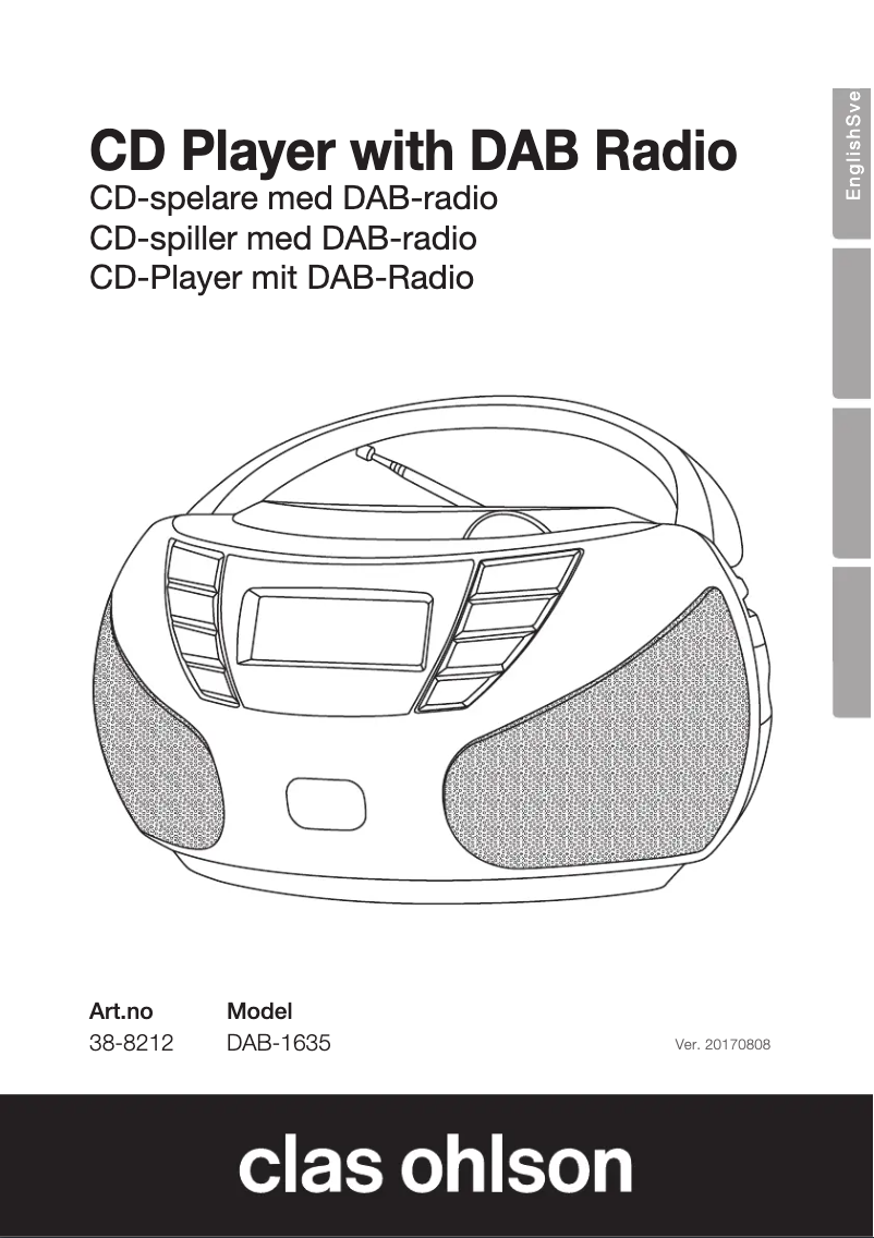 Page n°1 - Manuel utilisateur Clas Ohlson DAB-1635