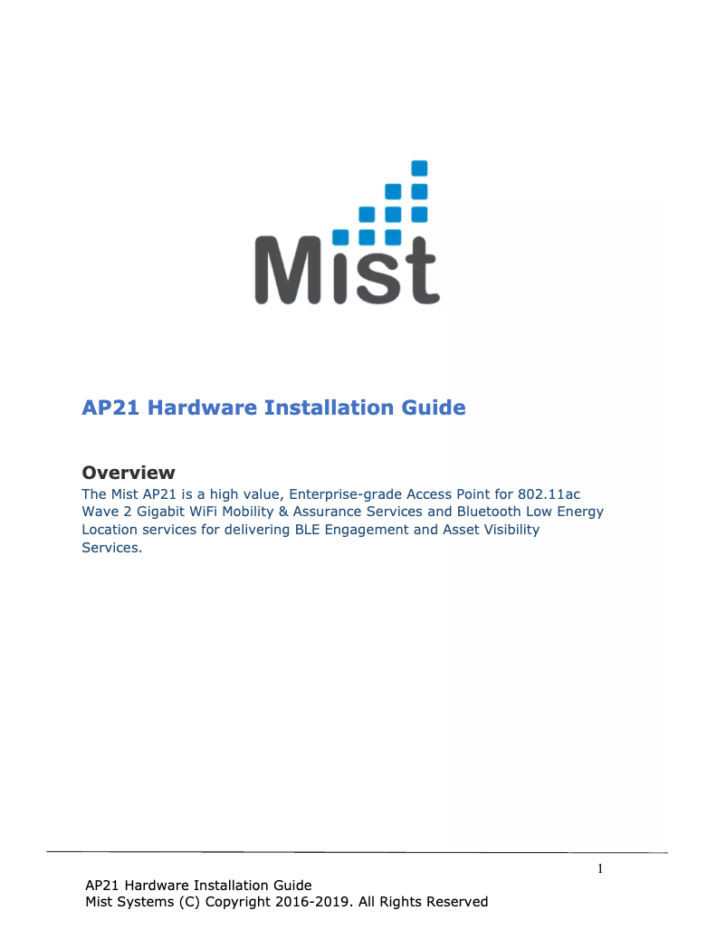 Image de la première page du manuel de l'appareil AP21