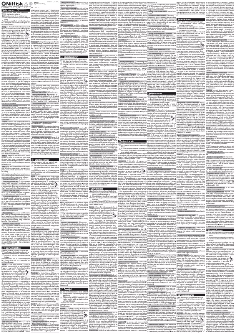 Page n°1 - Manuel utilisateur Nilfisk E 140.3 X-TRA