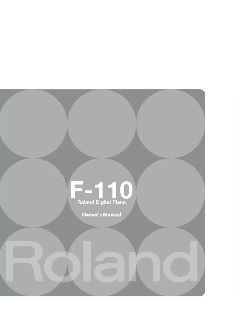 Page n°1 - Manuel utilisateur Roland F-110