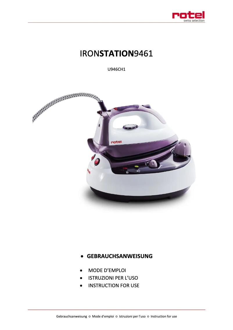 Página 1 del manual Manual de usuario Rotel IronStation 9461