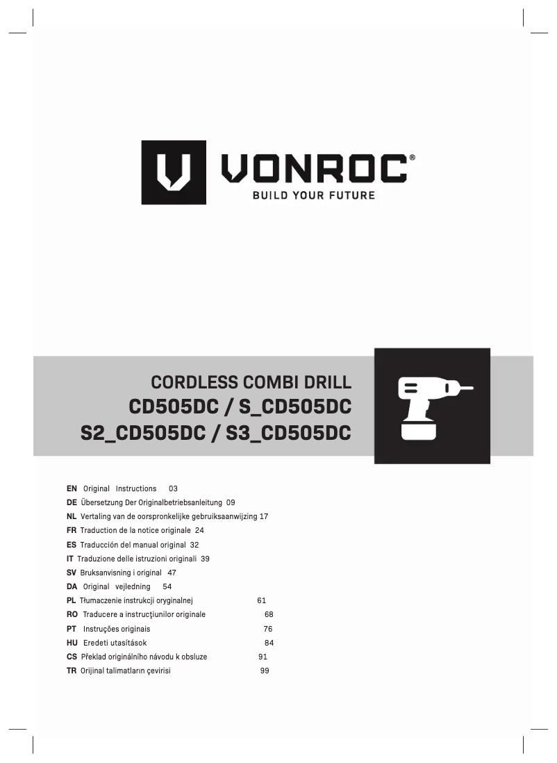 Page n°1 - Manuel utilisateur Vonroc S2_CD505DC