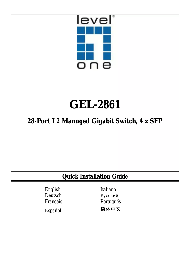 Page 1 de la notice Manuel utilisateur LevelOne GEL-2861