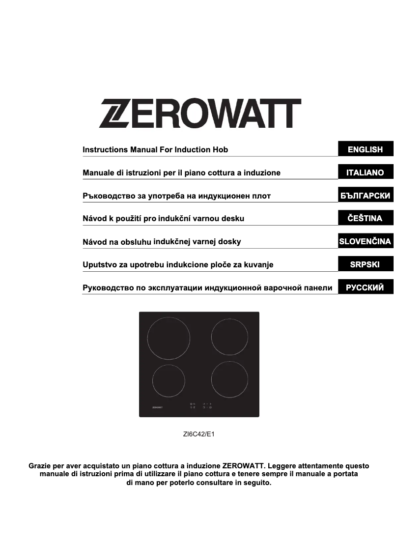 Page 1 de la notice Manuel utilisateur Zerowatt ZI6C42/E1