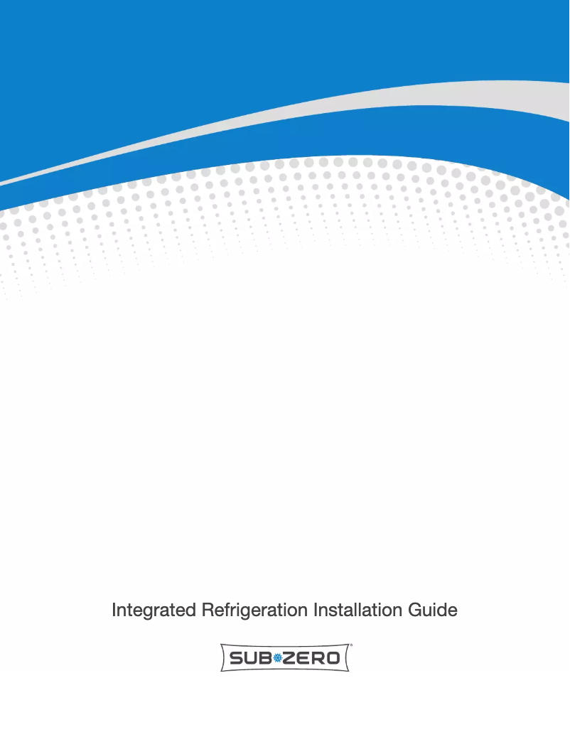 Page n°1 - Guide d'installation Sub-Zero ID-24F