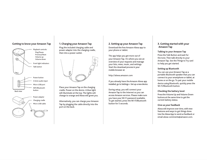 Page n°1 - Manuel utilisateur Amazon Tap