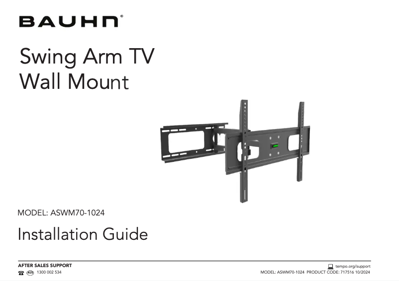 Page n°1 - Manuel utilisateur Bauhn ASWM70-1024