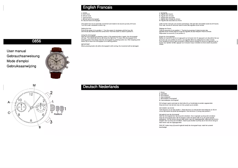 Page n°1 - Manuel utilisateur Davis 0856