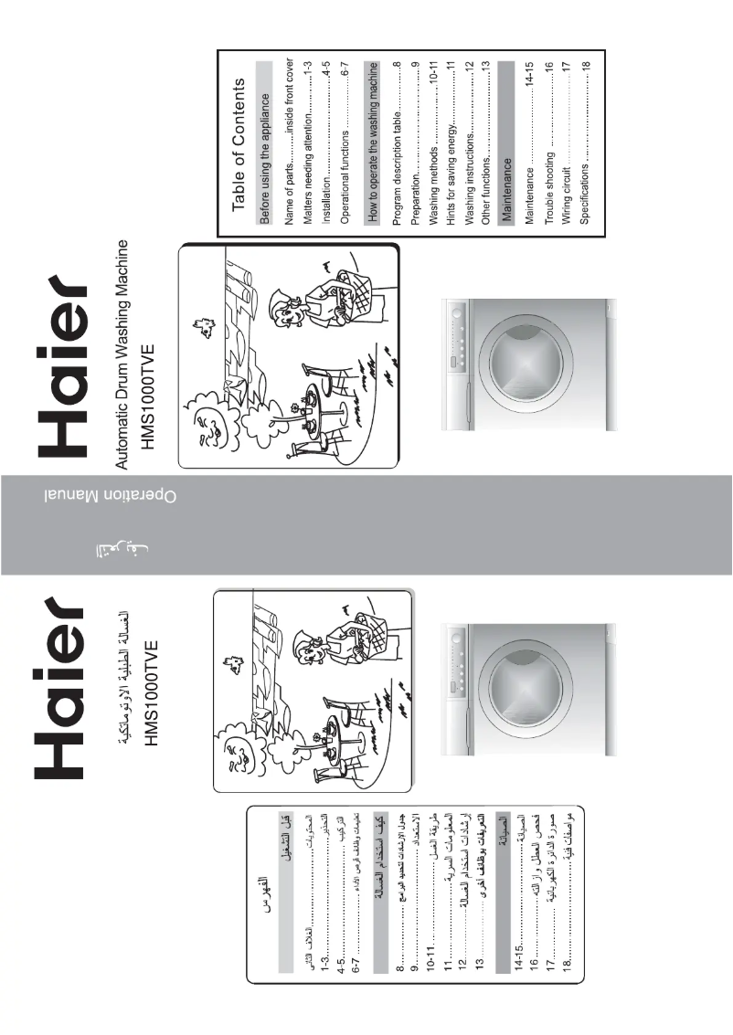 Page 1 de la notice Manuel utilisateur Haier HMS1000B