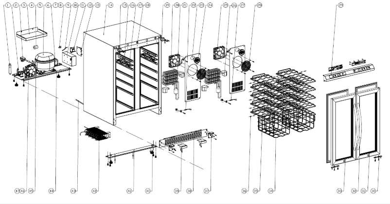 Página 1 del manual Diagrama de cableado Avanti WCV38DZ