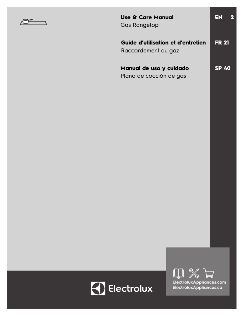 Page 1 de la notice Manuel utilisateur Electrolux ECCG3672AS