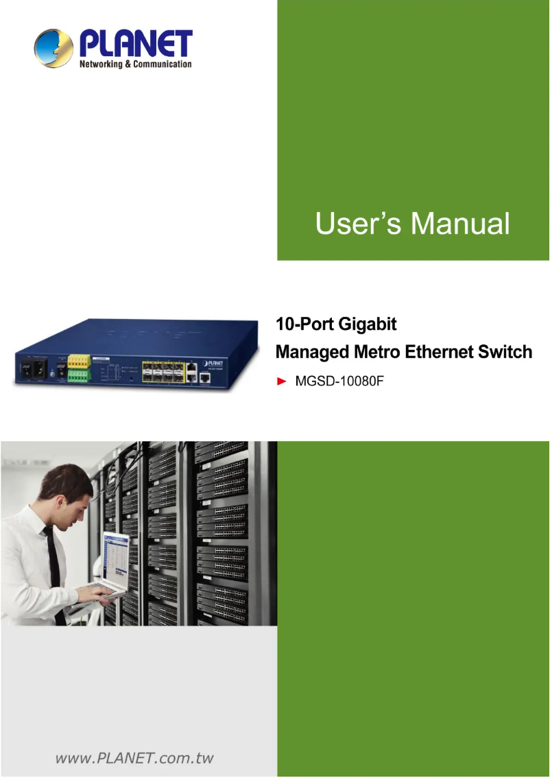 Image de la première page du manuel de l'appareil MGSD-10080F