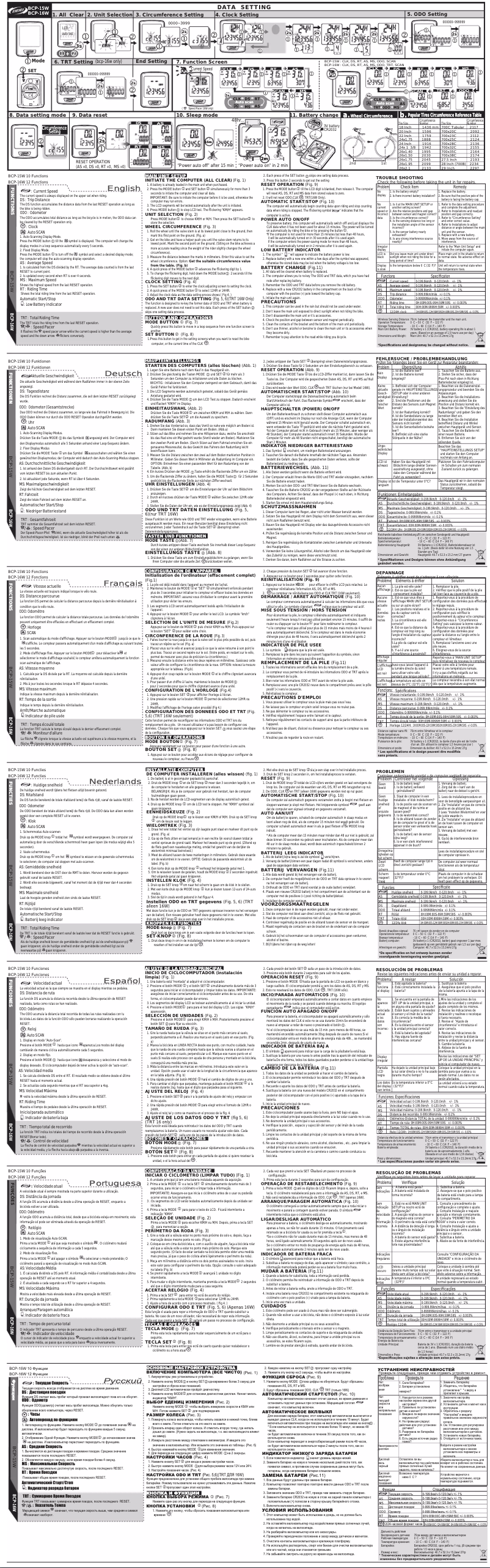 Page 1 de la notice Manuel utilisateur BBB BCP-16W