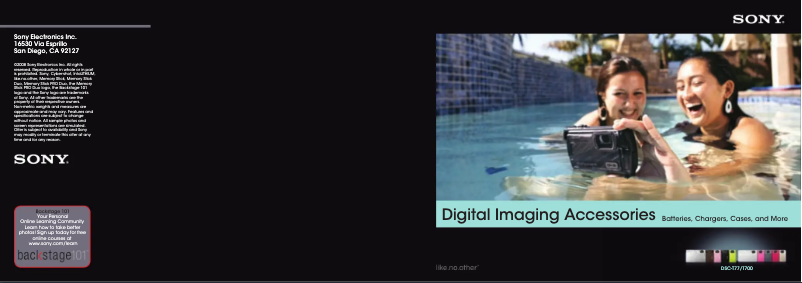 Page 1 de la notice Brochure Sony Cybershot DSC-T700