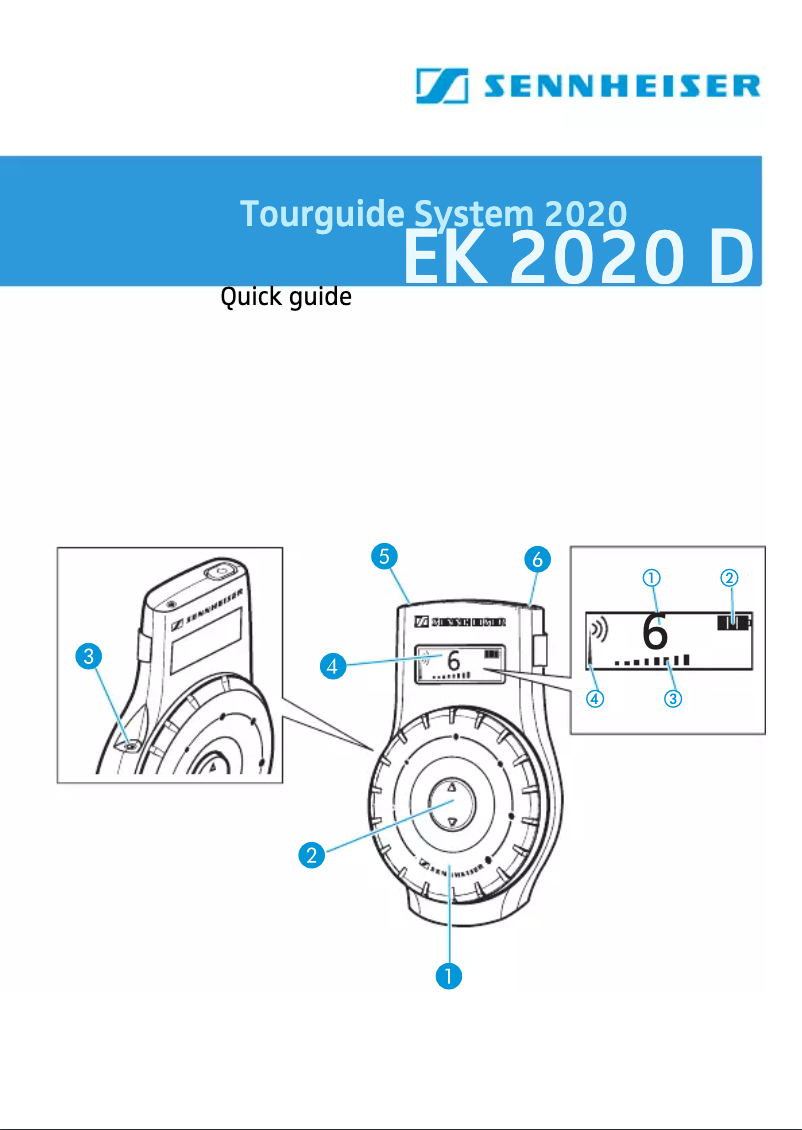 Page 1 de la notice Manuel utilisateur Sennheiser EK 2020 D