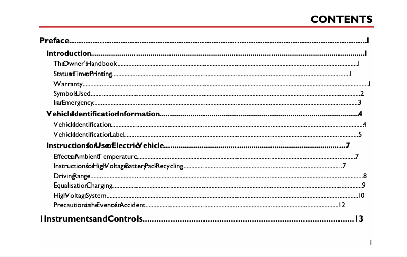 Page n°1 - Manuel utilisateur MG 5 EV (2020)