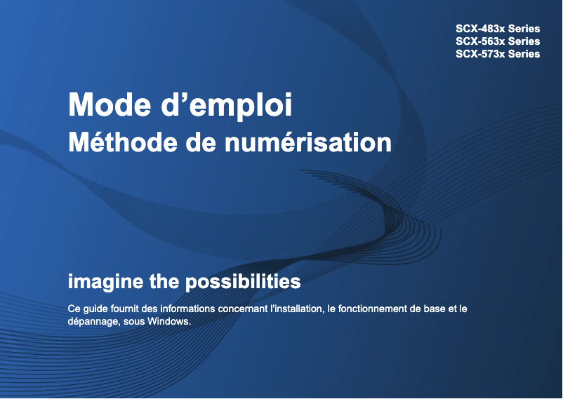 Page 1 de la notice Manuel utilisateur Samsung SCX-5637FR