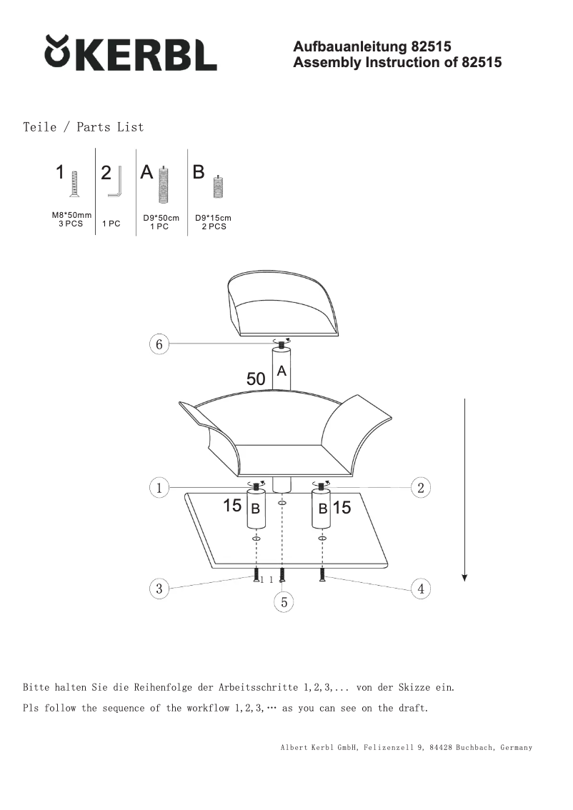 Page 1 de la notice Manuel utilisateur Kerbl Lounge 82515