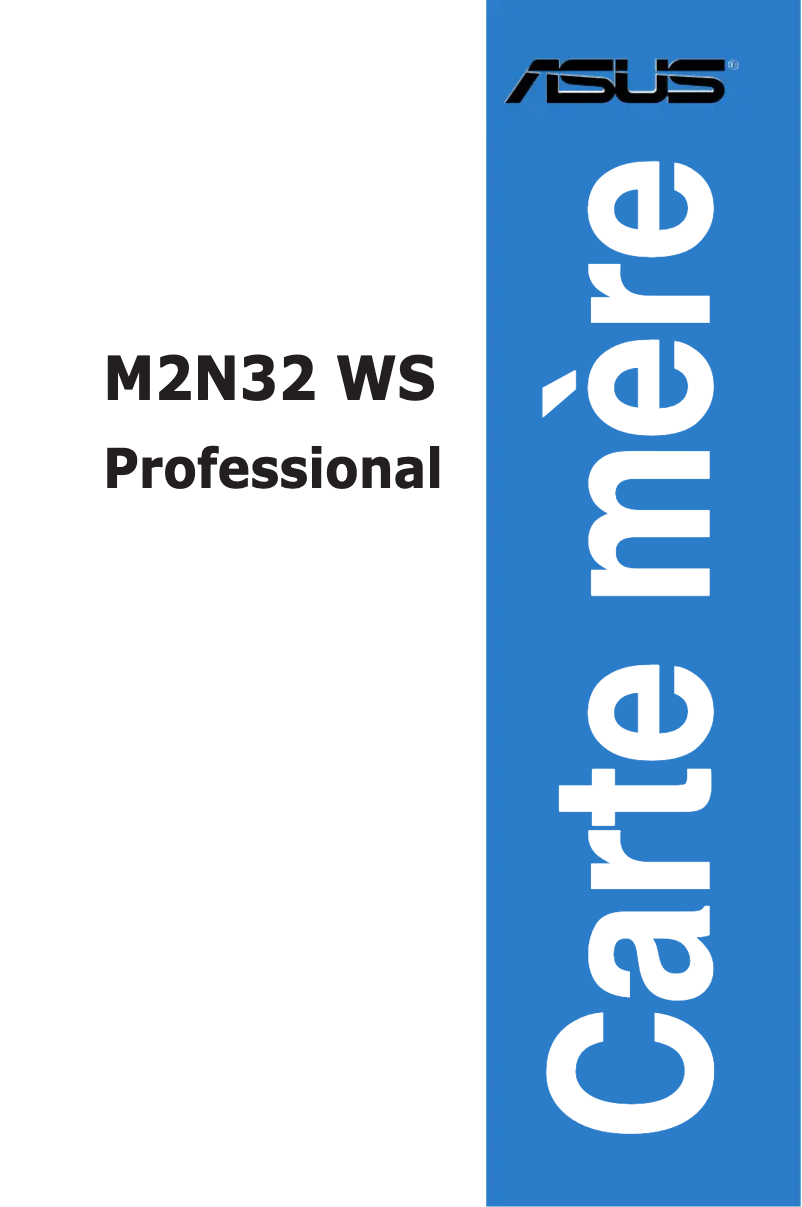 Image de la première page du manuel de l'appareil M2N32 WS Professional