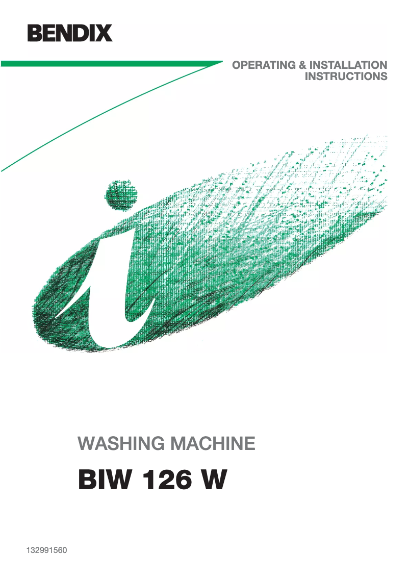 Image de la première page du manuel de l'appareil BIW 126 W
