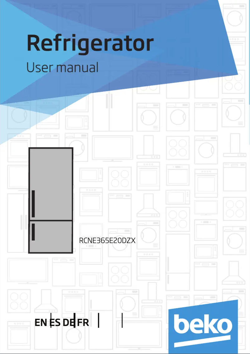 Page 1 de la notice Fiche technique Beko RCNE365E20DZX