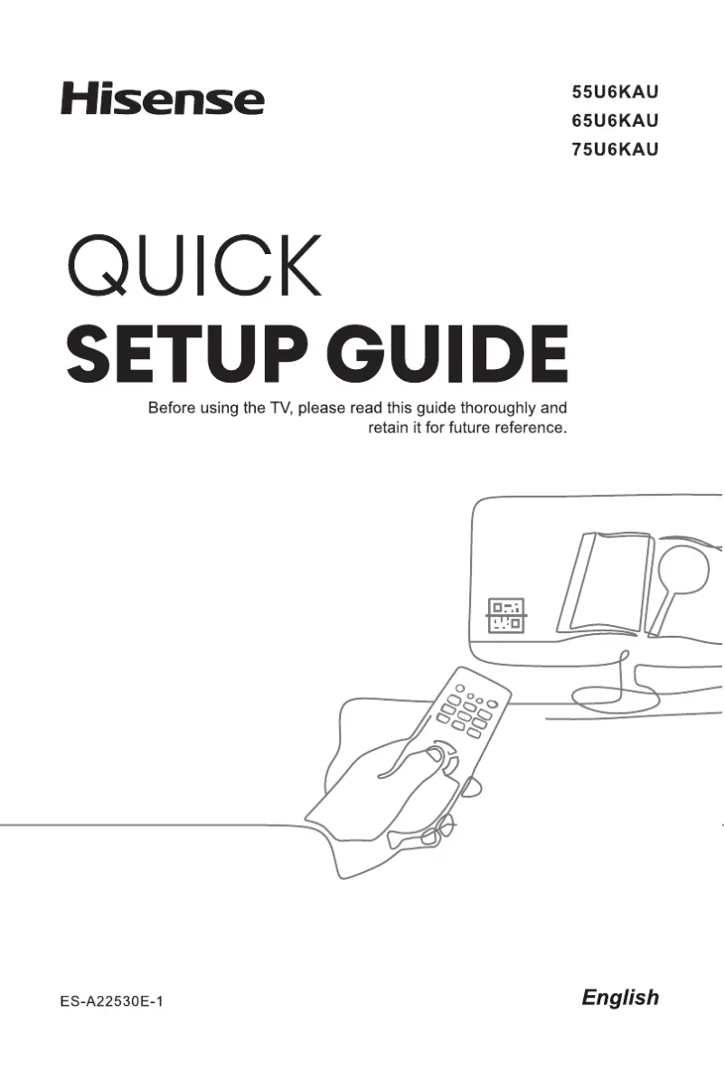 Page n°1 - Guide de démarrage rapide Hisense 75U6KAU