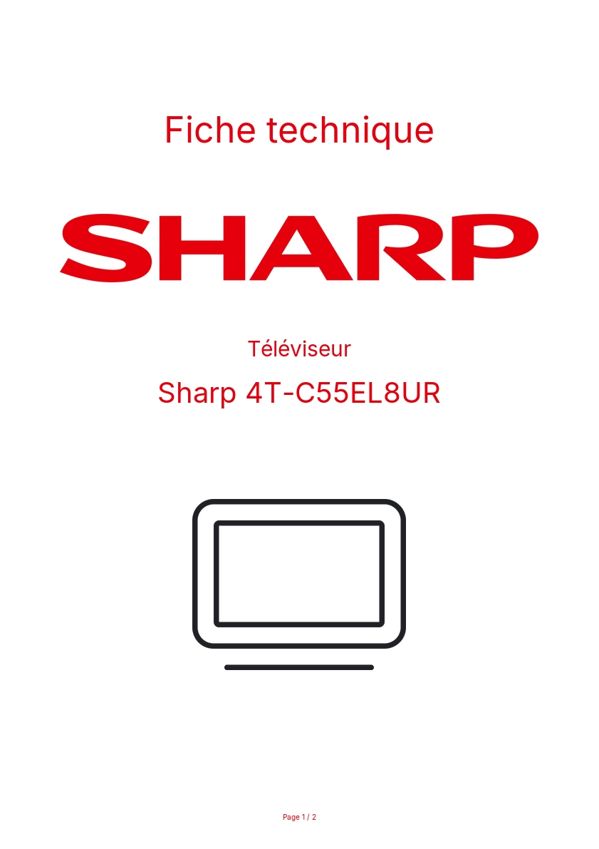 Image de la première page du manuel de l'appareil 4T-C55EL8UR