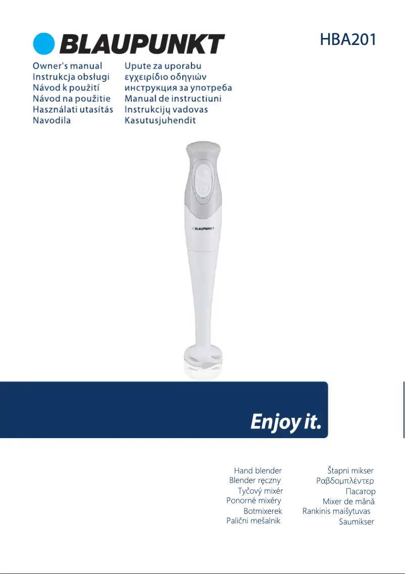 Page n°1 - Manuel utilisateur Blaupunkt HBA201