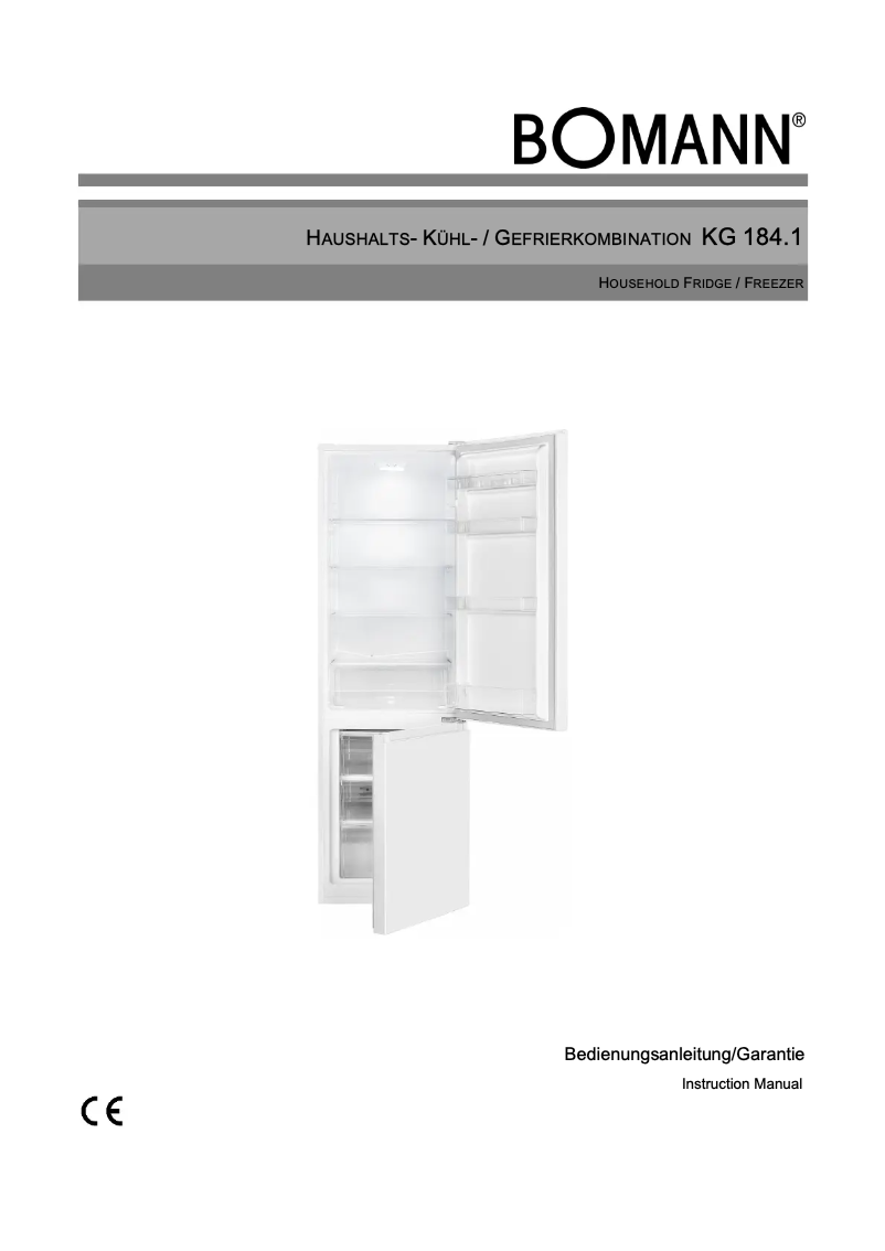 Image de la première page du manuel de l'appareil KG 184.1