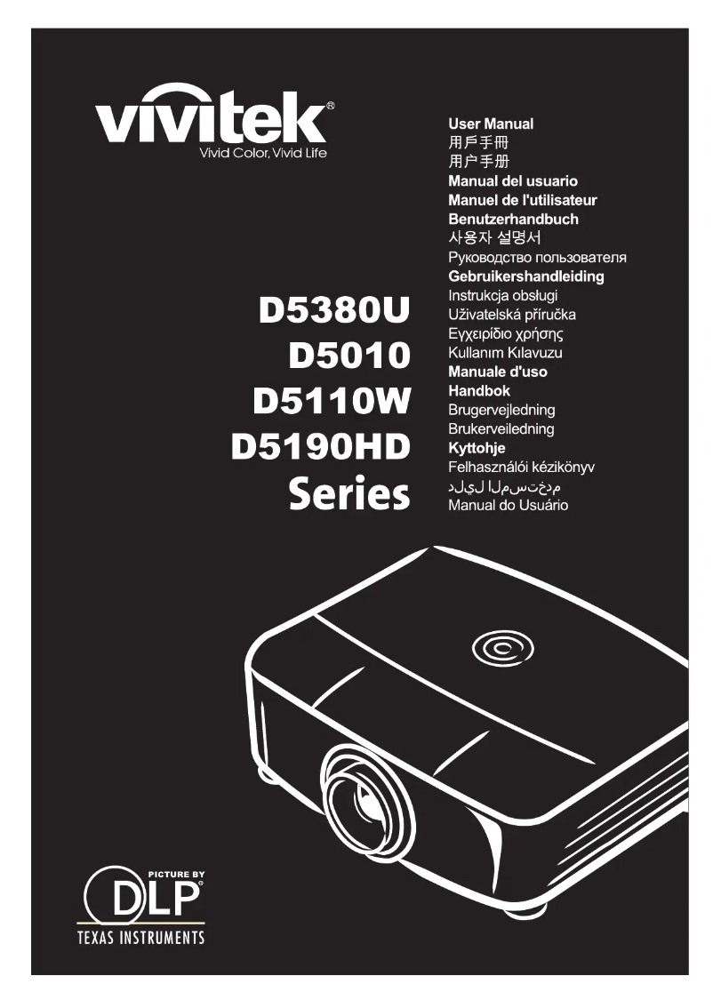 Page n°1 - Manuel utilisateur Vivitek D5110W - UDV
