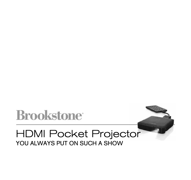 Image de la première page du manuel de l'appareil HDMI Pocket Projector