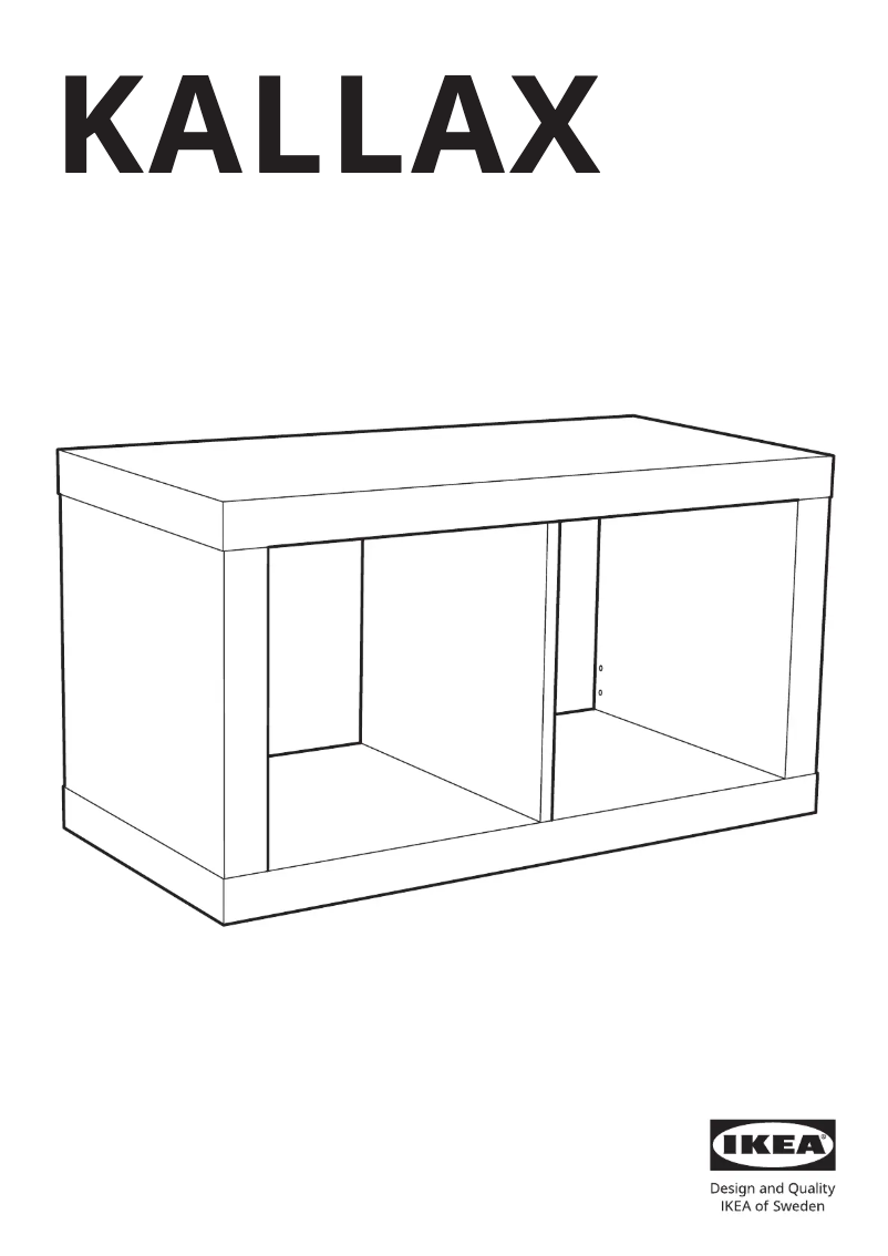 Image de la première page du manuel de l'appareil KALLAX 104.779.35