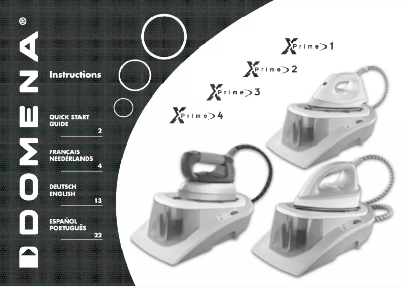 Page 1 de la notice Manuel utilisateur Domena X prime 1