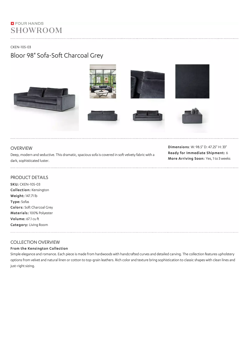 Page 1 de la notice Manuel utilisateur Four Hands CKEN-105-03