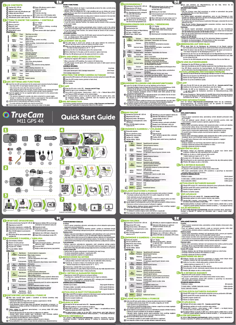 Page n°1 - Manuel utilisateur TrueCam M11 GPS 4K