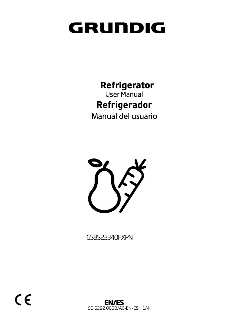 Image de la première page du manuel de l'appareil GSBS23340FXPN