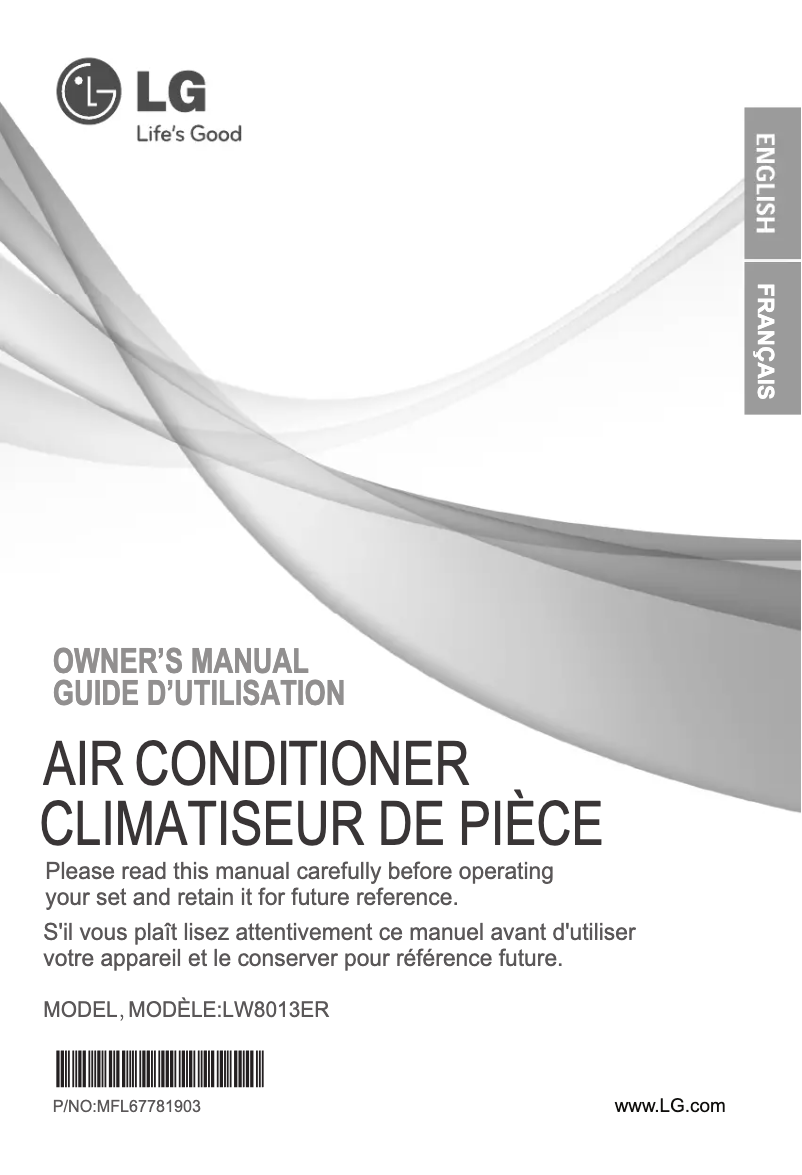 Imagen de la primera página del manual del dispositivo LW8013ER