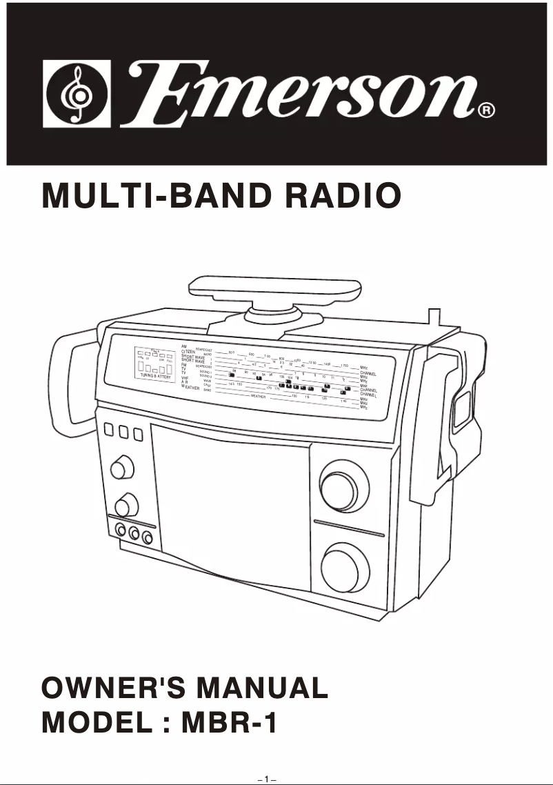 Image de la première page du manuel de l'appareil MBR1