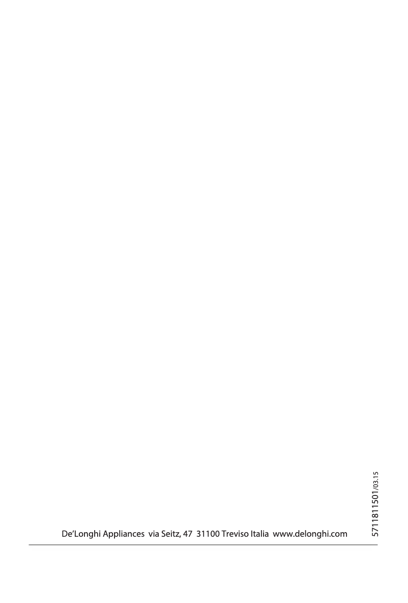 Page 1 de la notice Manuel utilisateur DeLonghi Distinta EOI406