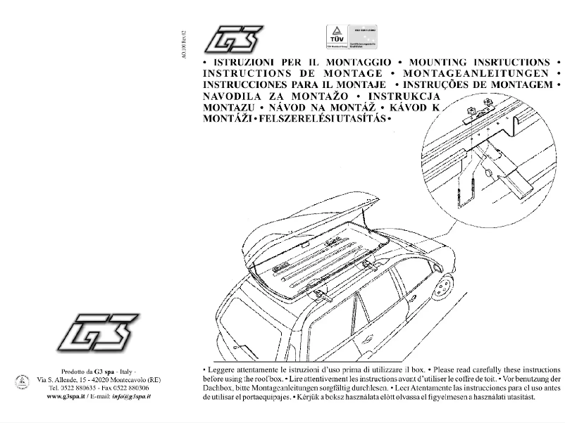 Page n°1 - Manuel utilisateur G3 Titan 340