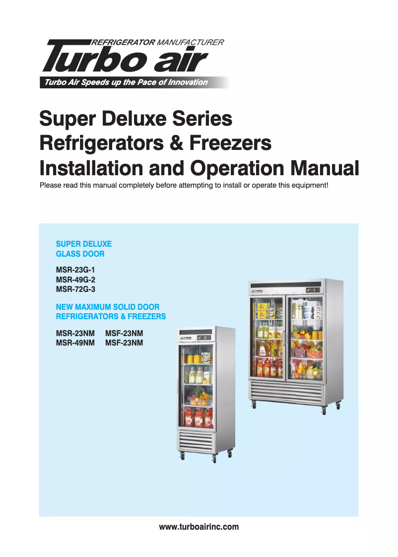 Imagen de la primera página del manual del dispositivo MSR-23G-1