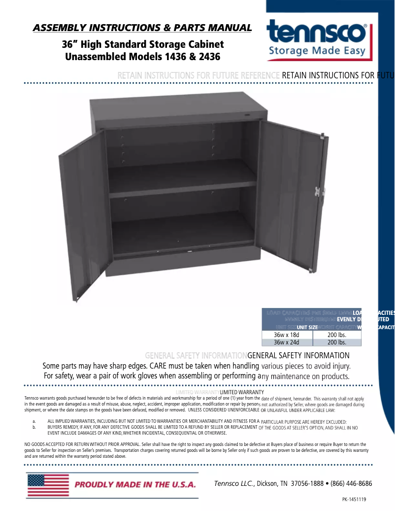 Imagen de la primera página del manual del dispositivo 1436