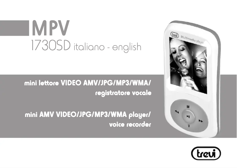 Page 1 de la notice Manuel utilisateur Trevi MPV 1730SD